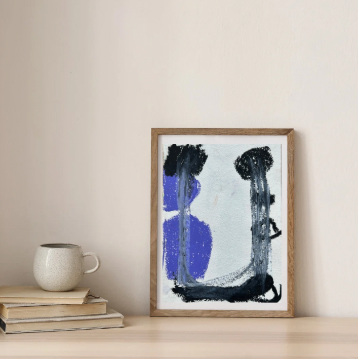 Petit format végétal à dominante bleue