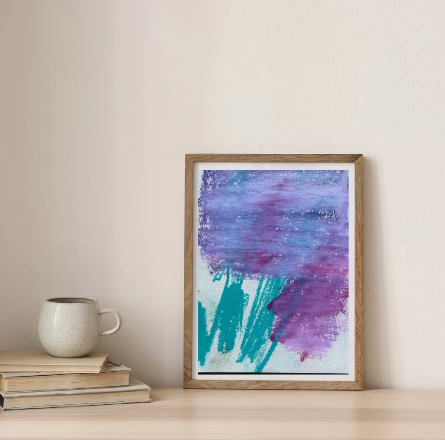 Petit format végétal à dominante bleue