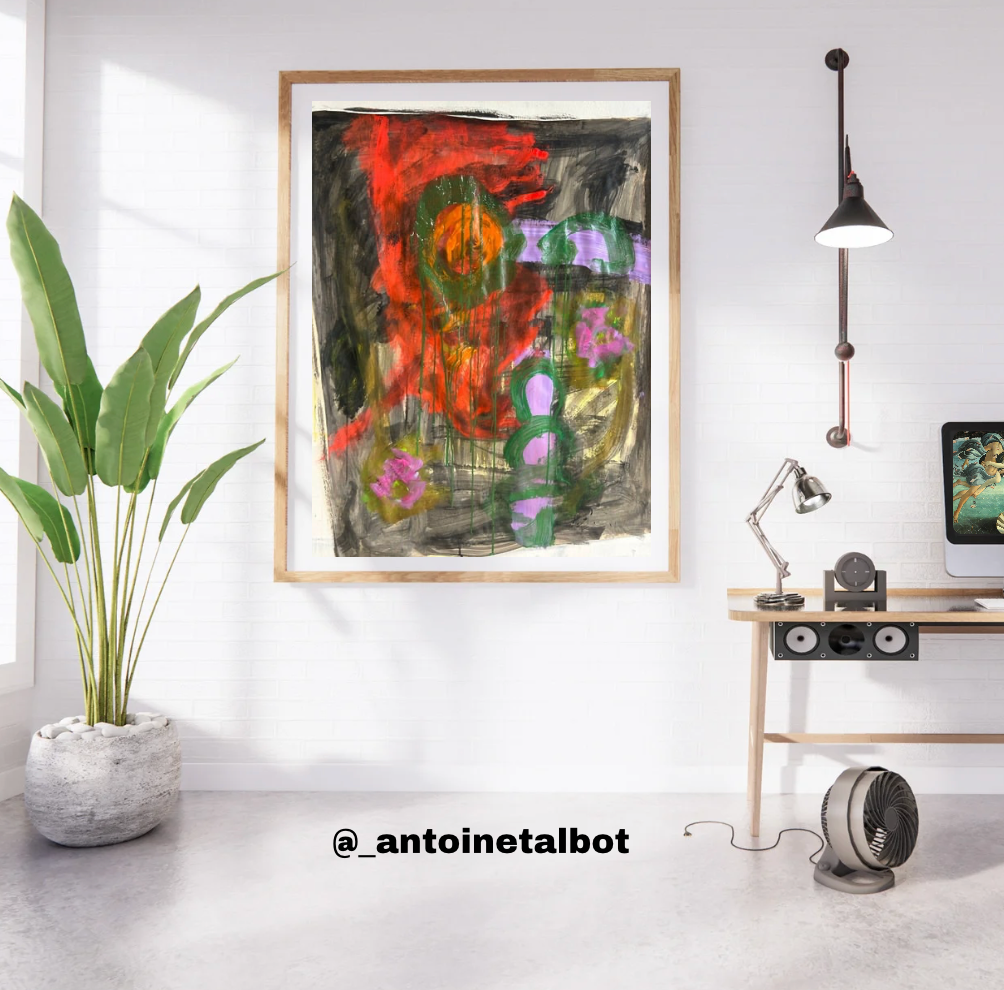 Dark flowers - peinture florale