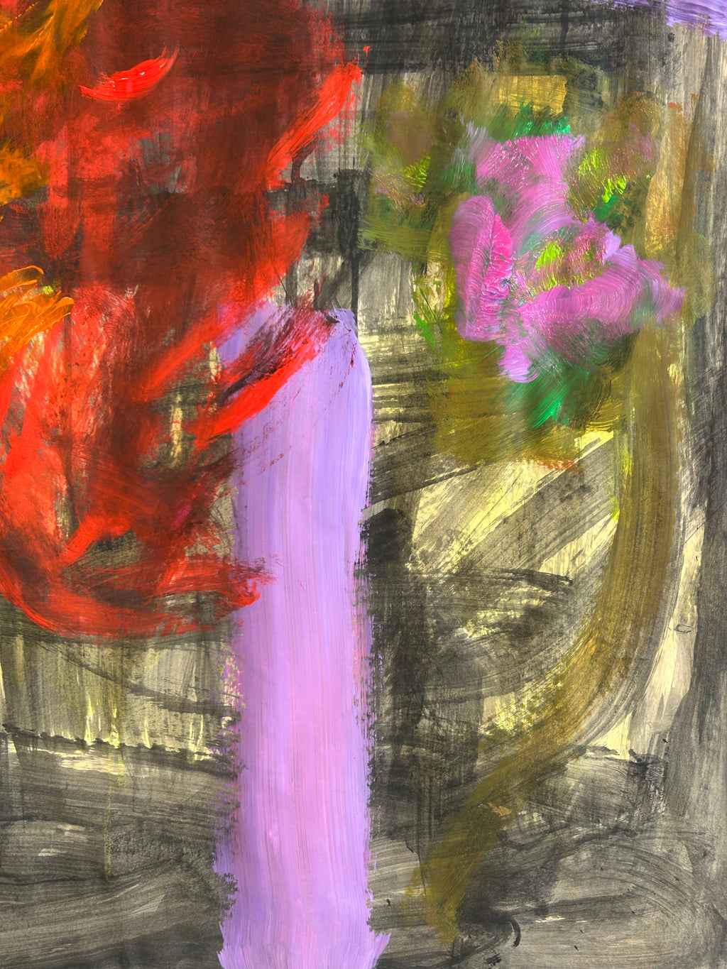 Dark flowers - peinture florale