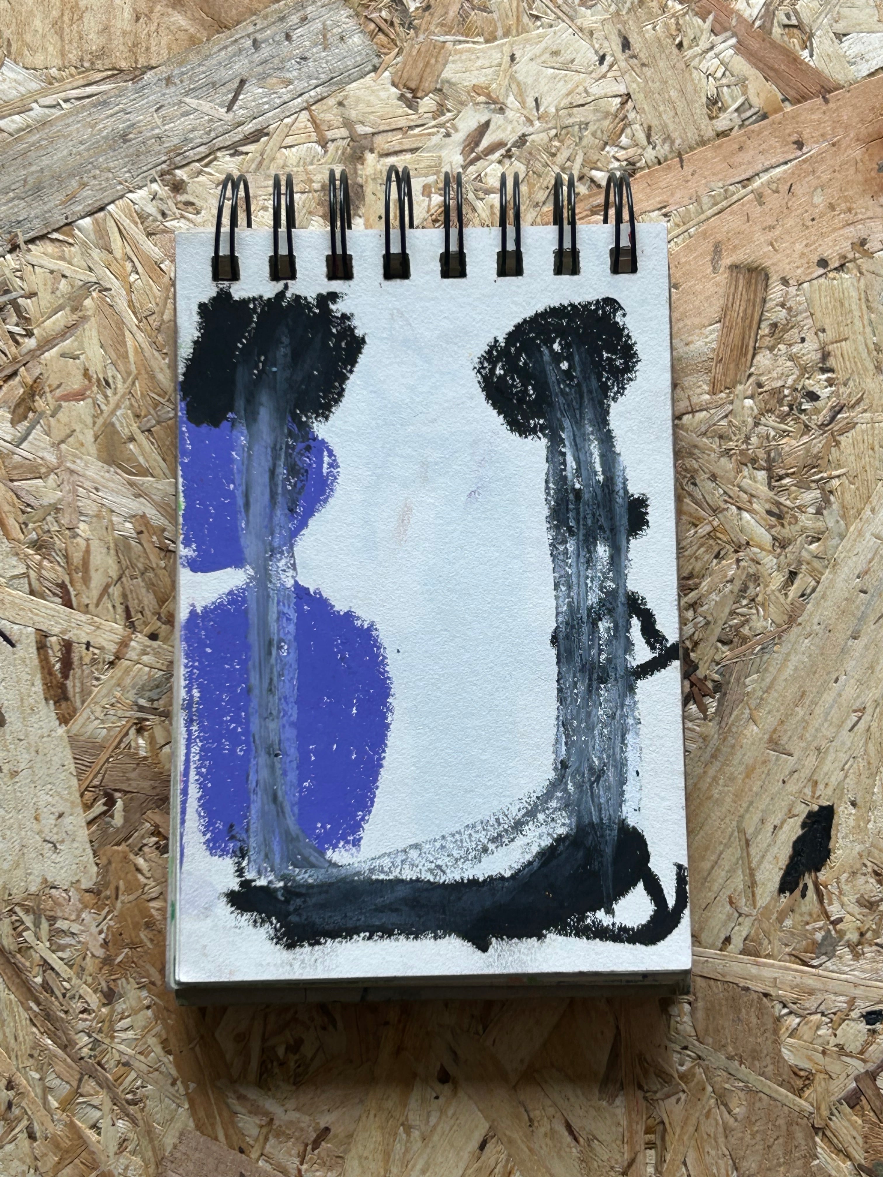 Petit format végétal à dominante bleue