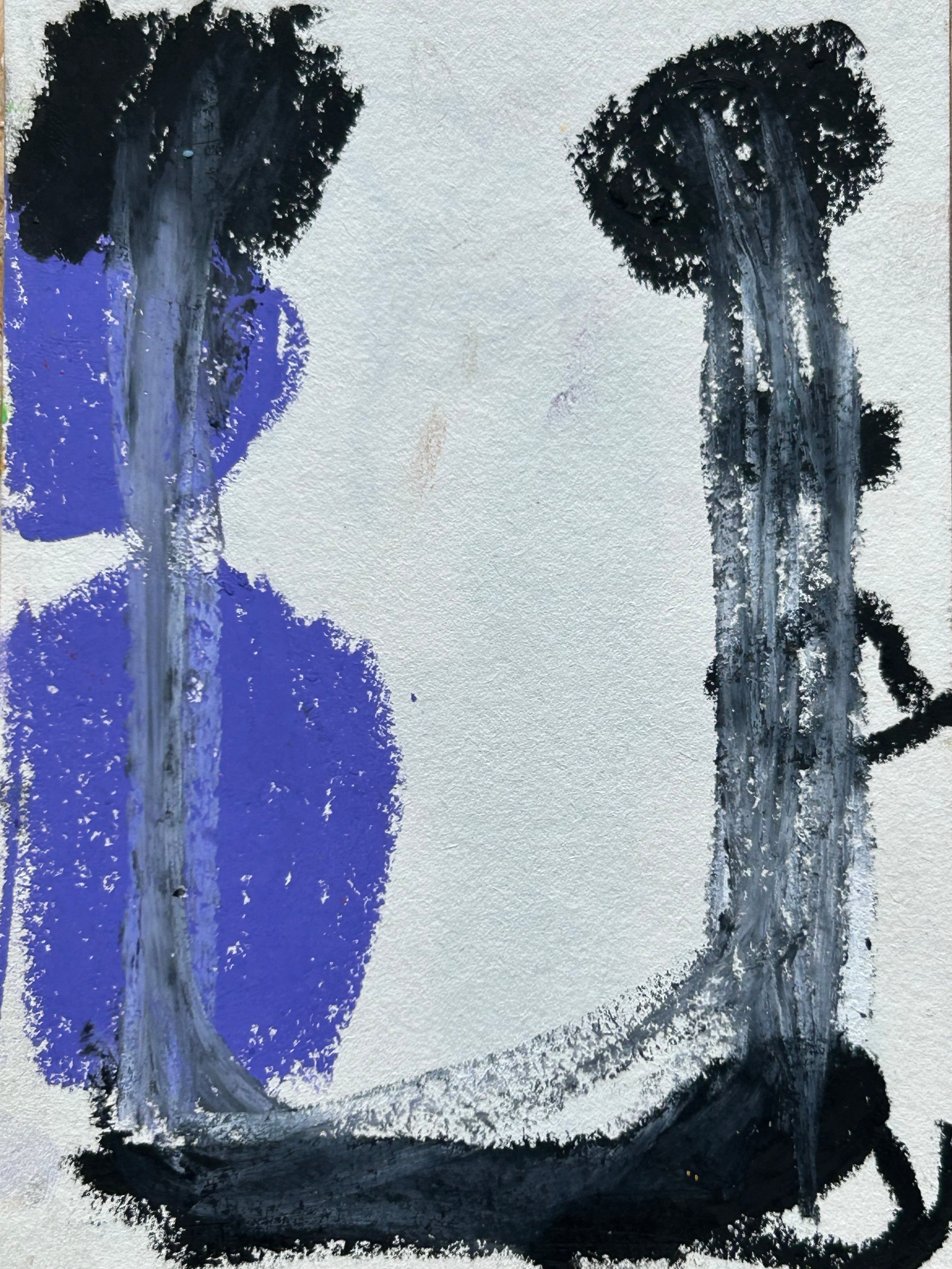 Petit format végétal à dominante bleue